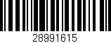 Código de barras (EAN, GTIN, SKU, ISBN): '28991615'