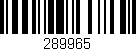 Código de barras (EAN, GTIN, SKU, ISBN): '289965'
