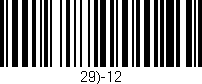 Código de barras (EAN, GTIN, SKU, ISBN): '29)-12'
