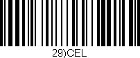 Código de barras (EAN, GTIN, SKU, ISBN): '29)CEL'