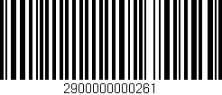 Código de barras (EAN, GTIN, SKU, ISBN): '2900000000261'