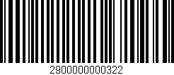 Código de barras (EAN, GTIN, SKU, ISBN): '2900000000322'