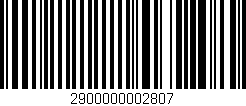 Código de barras (EAN, GTIN, SKU, ISBN): '2900000002807'