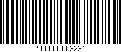 Código de barras (EAN, GTIN, SKU, ISBN): '2900000003231'