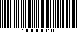 Código de barras (EAN, GTIN, SKU, ISBN): '2900000003491'
