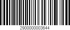 Código de barras (EAN, GTIN, SKU, ISBN): '2900000003644'
