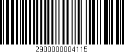 Código de barras (EAN, GTIN, SKU, ISBN): '2900000004115'