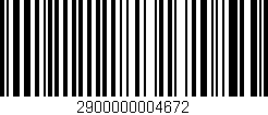 Código de barras (EAN, GTIN, SKU, ISBN): '2900000004672'
