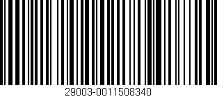 Código de barras (EAN, GTIN, SKU, ISBN): '29003-0011508340'