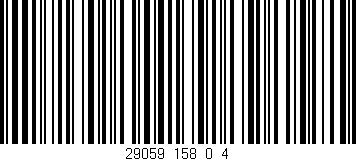 Código de barras (EAN, GTIN, SKU, ISBN): '29059_158_0_4'