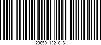 Código de barras (EAN, GTIN, SKU, ISBN): '29059_192_0_6'