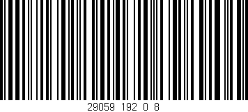 Código de barras (EAN, GTIN, SKU, ISBN): '29059_192_0_8'