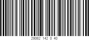Código de barras (EAN, GTIN, SKU, ISBN): '29062_142_0_40'