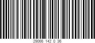 Código de barras (EAN, GTIN, SKU, ISBN): '29066_142_0_36'