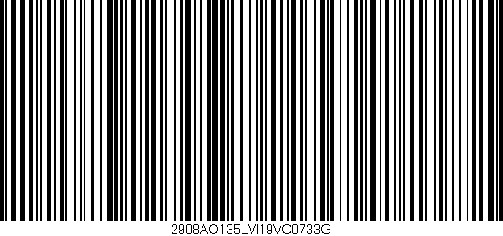 Código de barras (EAN, GTIN, SKU, ISBN): '2908AO135LVI19VC0733G'