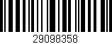 Código de barras (EAN, GTIN, SKU, ISBN): '29098358'