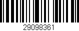 Código de barras (EAN, GTIN, SKU, ISBN): '29098361'