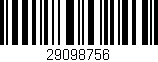 Código de barras (EAN, GTIN, SKU, ISBN): '29098756'