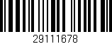Código de barras (EAN, GTIN, SKU, ISBN): '29111678'