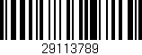 Código de barras (EAN, GTIN, SKU, ISBN): '29113789'