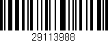 Código de barras (EAN, GTIN, SKU, ISBN): '29113988'