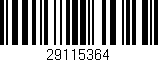 Código de barras (EAN, GTIN, SKU, ISBN): '29115364'