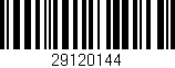 Código de barras (EAN, GTIN, SKU, ISBN): '29120144'