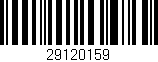 Código de barras (EAN, GTIN, SKU, ISBN): '29120159'