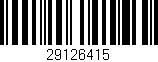 Código de barras (EAN, GTIN, SKU, ISBN): '29126415'