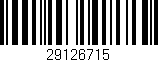 Código de barras (EAN, GTIN, SKU, ISBN): '29126715'
