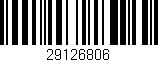 Código de barras (EAN, GTIN, SKU, ISBN): '29126806'
