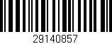 Código de barras (EAN, GTIN, SKU, ISBN): '29140857'