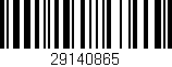 Código de barras (EAN, GTIN, SKU, ISBN): '29140865'