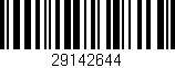 Código de barras (EAN, GTIN, SKU, ISBN): '29142644'