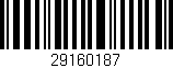 Código de barras (EAN, GTIN, SKU, ISBN): '29160187'