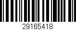 Código de barras (EAN, GTIN, SKU, ISBN): '29165418'