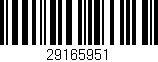Código de barras (EAN, GTIN, SKU, ISBN): '29165951'