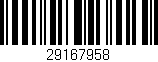 Código de barras (EAN, GTIN, SKU, ISBN): '29167958'