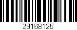 Código de barras (EAN, GTIN, SKU, ISBN): '29168125'