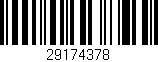 Código de barras (EAN, GTIN, SKU, ISBN): '29174378'