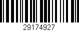 Código de barras (EAN, GTIN, SKU, ISBN): '29174927'