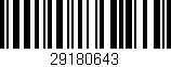 Código de barras (EAN, GTIN, SKU, ISBN): '29180643'