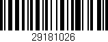 Código de barras (EAN, GTIN, SKU, ISBN): '29181026'