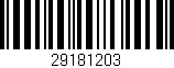 Código de barras (EAN, GTIN, SKU, ISBN): '29181203'