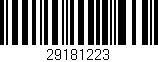 Código de barras (EAN, GTIN, SKU, ISBN): '29181223'