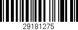 Código de barras (EAN, GTIN, SKU, ISBN): '29181275'