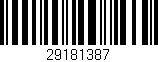Código de barras (EAN, GTIN, SKU, ISBN): '29181387'