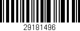 Código de barras (EAN, GTIN, SKU, ISBN): '29181496'