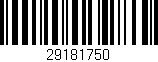 Código de barras (EAN, GTIN, SKU, ISBN): '29181750'