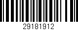 Código de barras (EAN, GTIN, SKU, ISBN): '29181912'